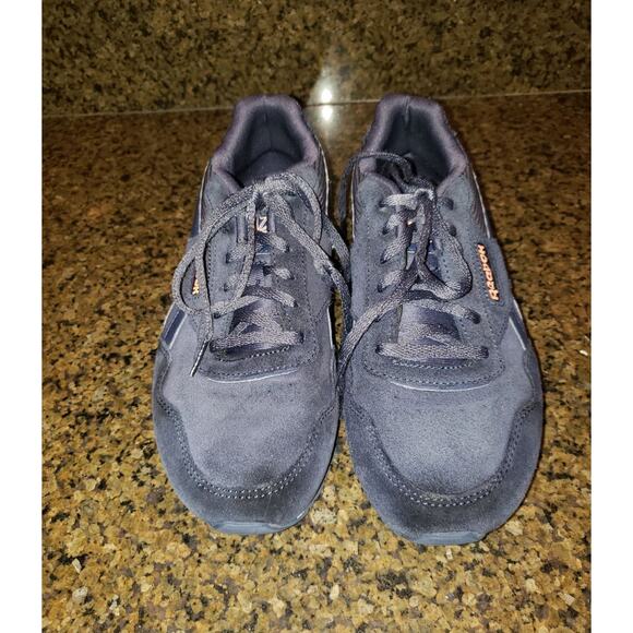 Reebok Classic Harman Women's 8 Blue Suede Leather Upper Running Shoe Sneakers - Picture 4 of 9